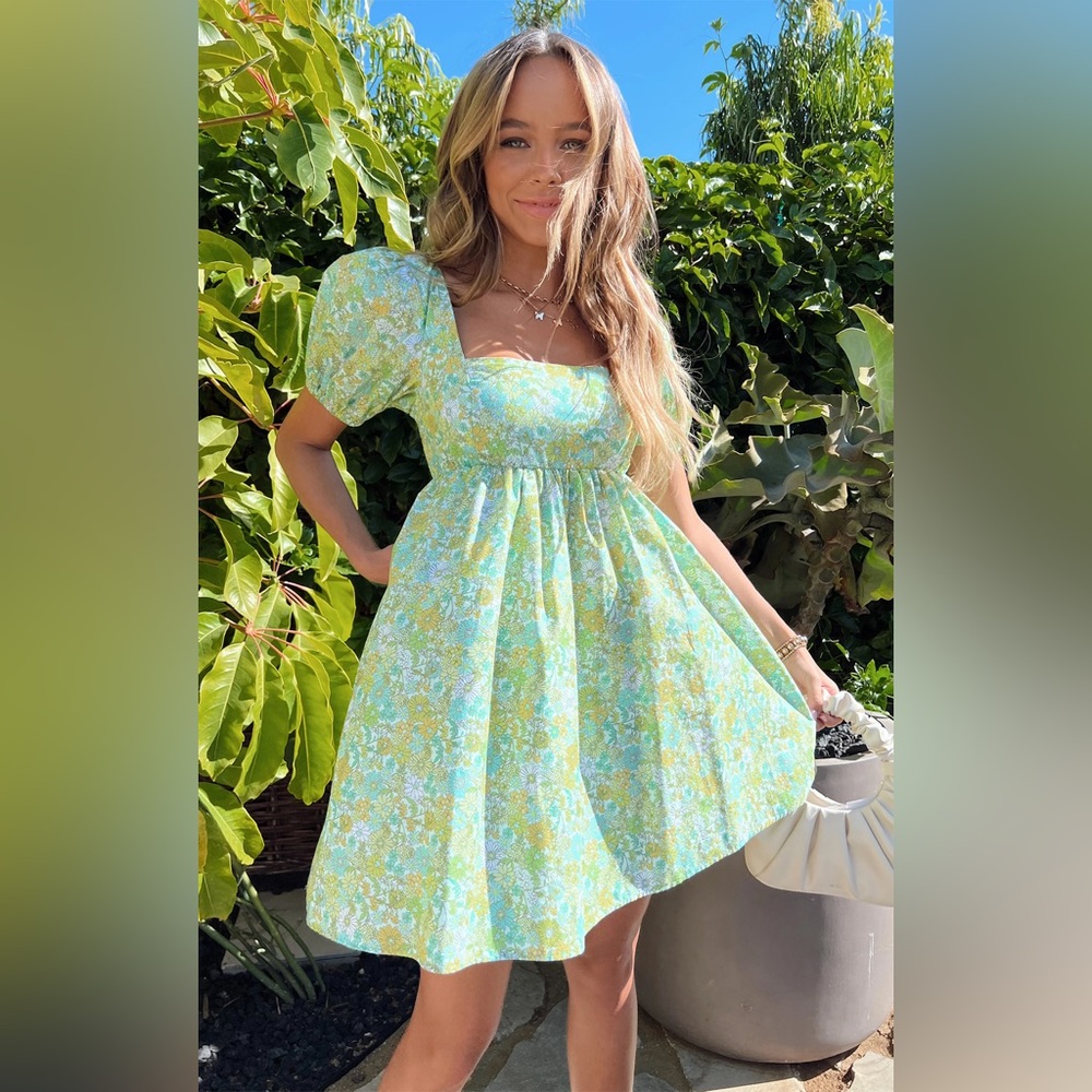 Show me your Mumu Smitten Babydoll Dress Lucky Meadow NEW